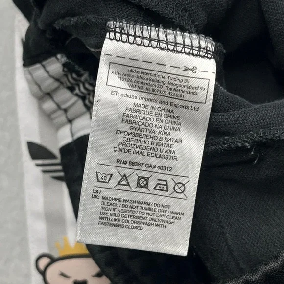 Adidas Originals Nigo Bear Track Pants Mens Small Black Red Trefoil AB1555 07/15 - Picture 5 of 11